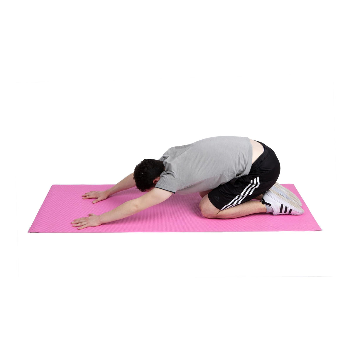 Mind Reader YOGAPVC-PUR All Purpose Extra Thick Yoga Fitness & Exercise Mats with Carrying Strap, High Density Anti-Tear, Blue