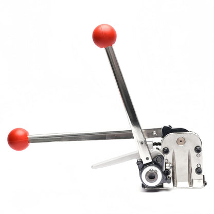 Steel Banding Strapping Kit, Manual Edge Banding Trimmer Machine, Metal Banding Strapping Tool for 1/2"-3/4" Metal Packing Strap, High Strength Strap Tensioner Sealer for High Tensile Pallet Packaging