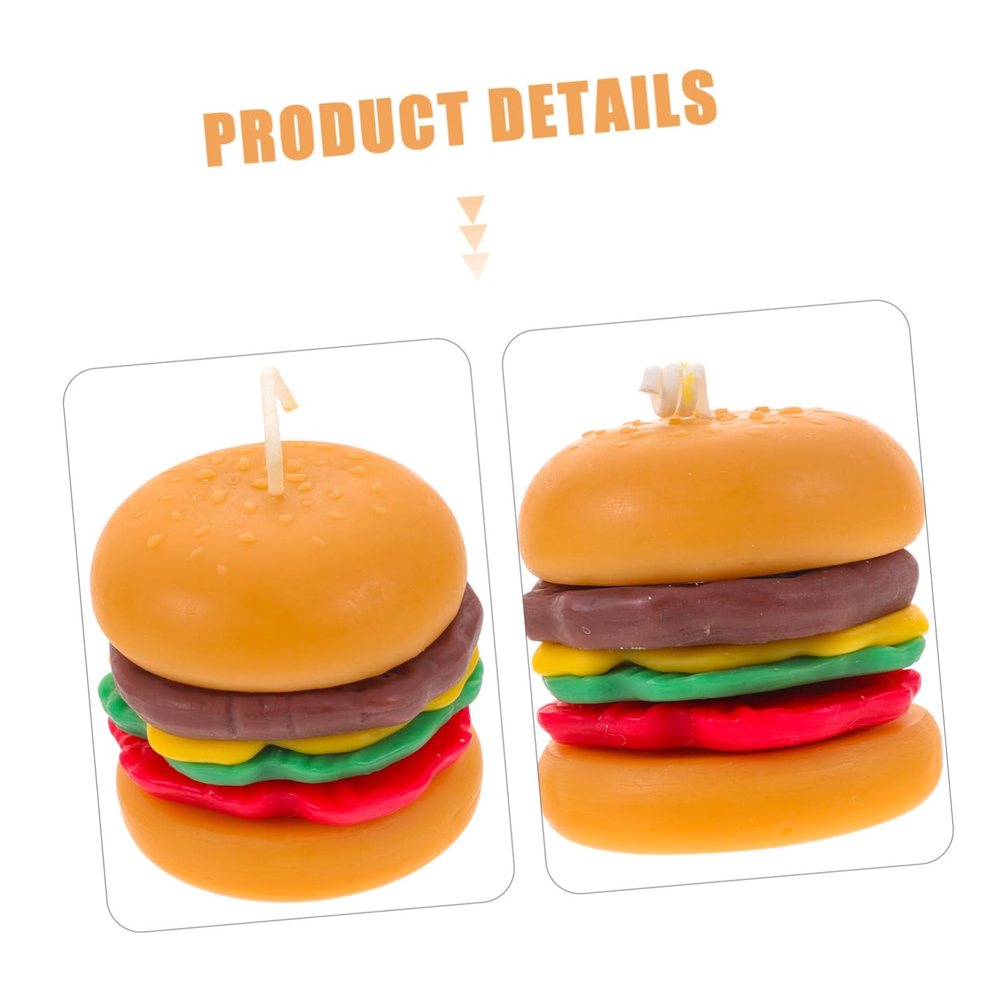 JHKNNK Burger Shaped Scented Candle Mini Paraffin Wax Tealight Candle Decorative for Home Décor and Birthday
