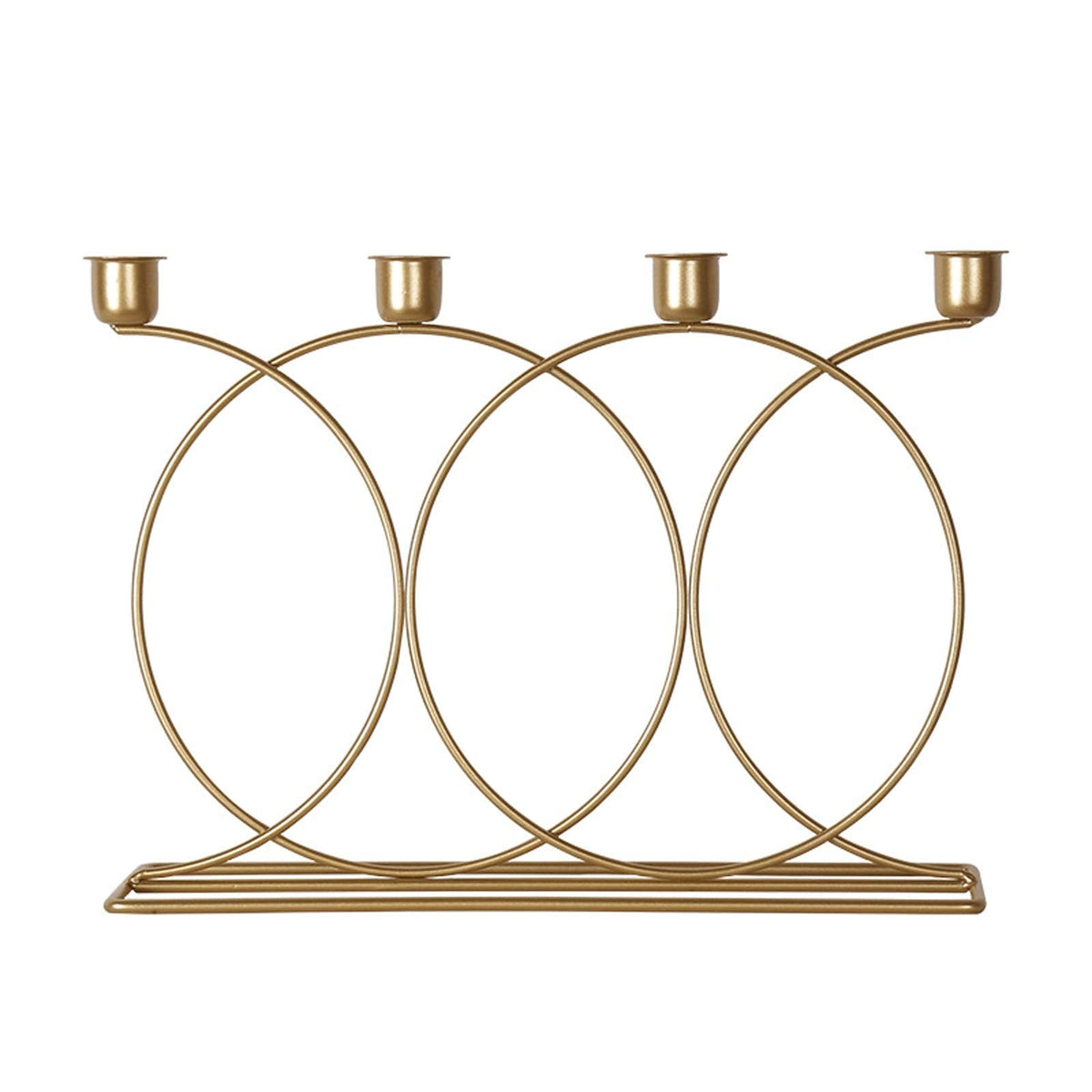 Candle Holderss Golden Taper Candle Holders Wrought Iron 4-Candles Fireplace Candelabra Candlestick Holder Centerpieces for Mantle Wedding Party Dinner Table Decoratin Decorative Candlestick