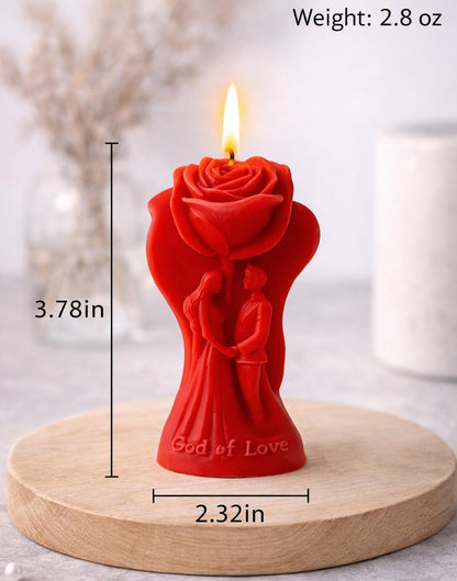 Valentine's Day Decorations 3D Scented Candle Gift for Wedding Engagement Party, Anniversary Candles Gifts for Girlfriend Wife Couples
