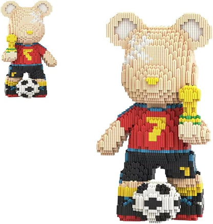 Teddy Soccer World Cup Bear Micro Building Blocks Set(4500Pieces) Football Bear Building Blocks Gift for Adult 2026