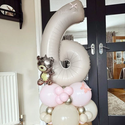 60th Birthday Balloons Cream for Women, 40 Inch Giant Beige Foil 60 Balloon Numbers Self Inflating, Ivory White Sand Digit 6 & 0 Helium Balloons for Men 60th Anniversary Party Decorations Supplies