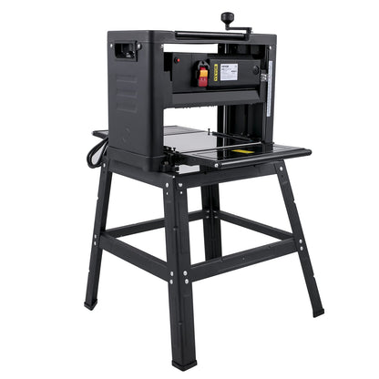 VEVOR Thickness Planer - 13-Inch Benchtop Wood Planer, 2000W, 8000 rpm, 15 AMP, Foldable, 6m/min Planing Speed, Iron Stand, Dust Exhaust for Woodworking