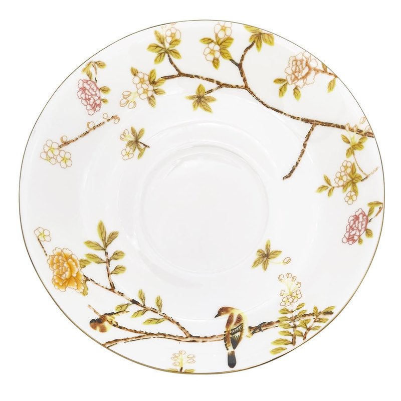 Keofoskv Tea Cups and Saucers, 7.5 OZ Floral Bone China Coffee Cup Set with Spoon, Vintage Garden Teacups with Gold Trim, Tea Cups in a Reusable Handmade Gift Box with Ribbon (Bourbon Rose 2)