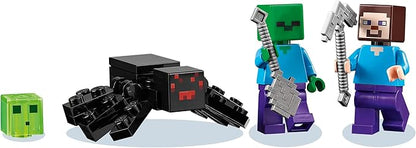 Lego Minecraft The Abandoned Mine Building Toy Zombie Cave with Slime Steve &amp Spider Figures Gift idea for Kids Boys and Girls Age 7 Plus 21166