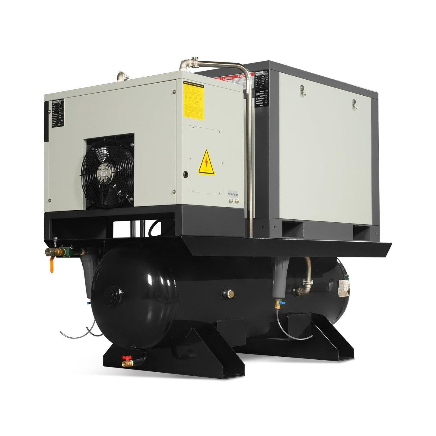 10HP Combined Rotary Screw Air Compressor with Dryer & 66-Gal ASME Tank | 32 CFM, 116 PSI, 230V 3-Phase – Industrial Grade,Model ML1023