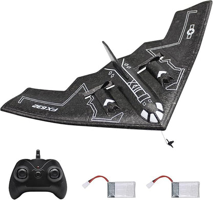 fisca RC Airplane Remote Control B-2 Spirit Stealth Bomber Plane 2.4Ghz 2CH Foam Drone Ready to Fly Aircraft Toy for Kids and Adults