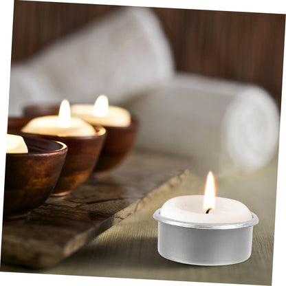 AUTSUPPL 15pcs Metal Tea Light Candle Holders Decorative Tins for Weddings Parties and Home Decor Simple and Elegant Design for Scented Candles Versatile Storage Option