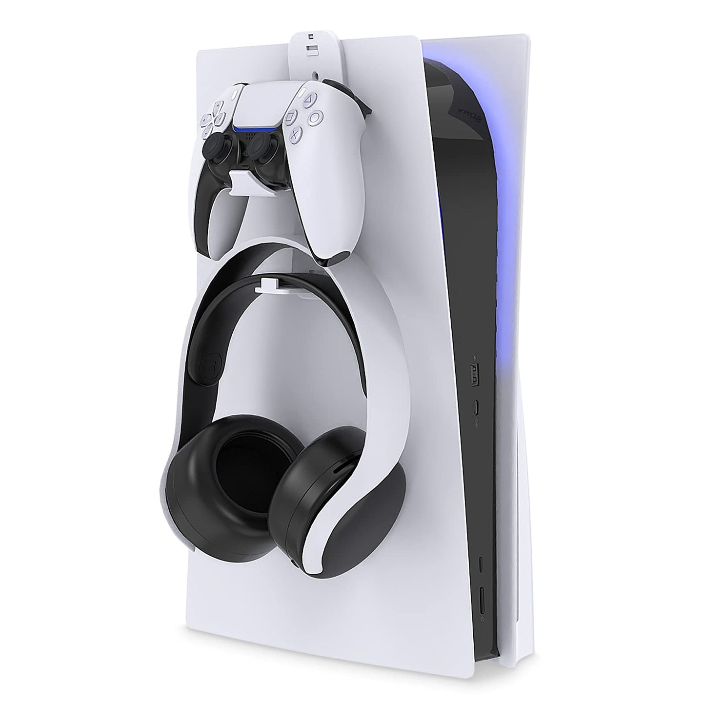 FYOUNG Universal Game Controller & Headset Holder for PS5/PS5 Slim/PS5 Pro, Xbox Series X/S, PS4, Switch, Steam & More, Stay Organized No Screws
