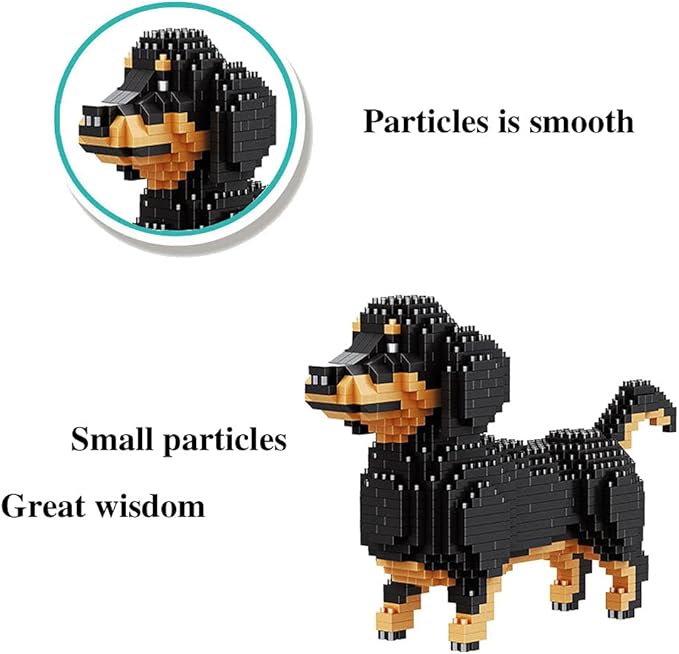 Mini Dog Building Blocks Pet Building Toy Bricks Micro Mini Blocks 3D Puzzle Building Blocks Set Toys Gifts for Kids or Adult (Dachshunds 836PCS)