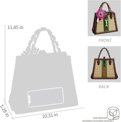 KAZI Purse Building Set Handbag Model Building BlocksPurses to Build for WomenGifts for Adults for Anniversary and Valentines DayMothers DayChristmas