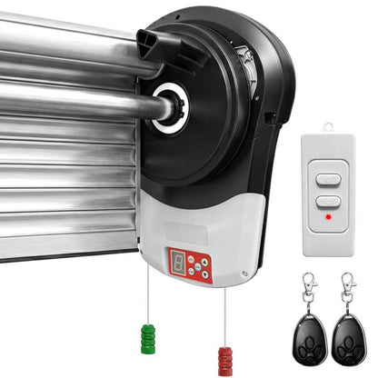 Roll Up Garage Door Opener 800N Heavy Duty, Quiet 24V DC Motor (55dB), Automatic Roller Door Opener with 164ft Remote Control, Easy Side Mount, for Garage, Home, Barn,Shop&Commercial Use