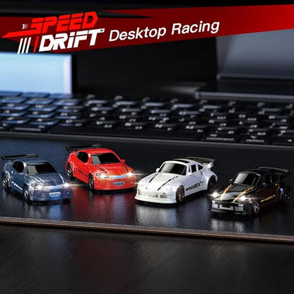KF20 1:64 Scale Mini Drift RC Car with Full Proportional RTR 2.4GHZ Remote Control for Desktop Racing (RED)