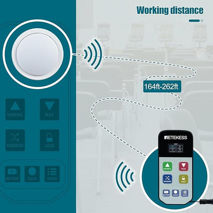 Retekess TM102 Wireless Buzzers for Classroom 10 Players Family Feud Buzzers Large Buttons Show Who Buzzed First Quiz Bowl Answer Buzzers for Game Night School