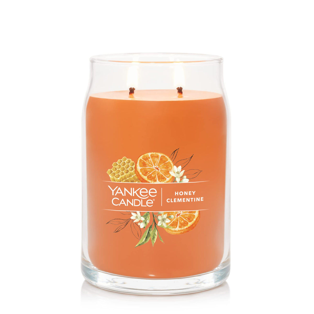 Yankee Candle Honey Clementine Scented Signature 20oz Large Jar 2-Wick Candle Over 60 Hours of Burn Time