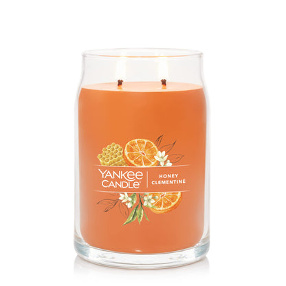 Yankee Candle Honey Clementine Scented Signature 20oz Large Jar 2-Wick Candle Over 60 Hours of Burn Time