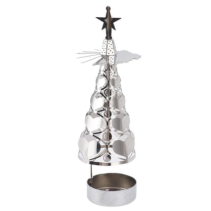CHEOTIME Spinning Candle Holder with Cup, Rotary Candle Holder Rotating Candlestick Set for Romantic Wedding Christmas Party Home Table Decorations (Heart)