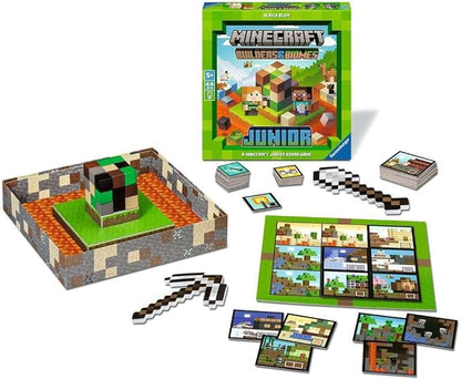 Ravensburger Minecraft Builders &amp Biomes Junior – Cooperative Kids Game | Fun Farm-Building Adventure with Creepers &amp Endermen | Develops Skills &amp Promotes Teamwork | Ages 5+