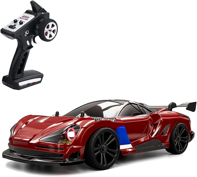 GoolRC RC Drift Car 1:16 Scale 4WD 35KM/H High Speed Remote Control Cars Full Proportional RTR 2.4GHz RC Racing Car with LED Lights Drifting Tire Racing Sport Toy Car for Teens and Adults