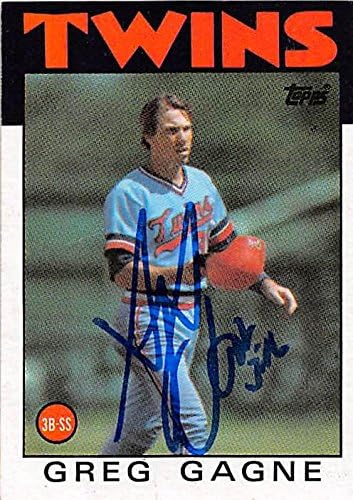 Sports Memorabilia Autograph Warehouse 247131 Greg Gagne Autographed Baseball Card - Minnesota Twins 1986 Topps - No. 162