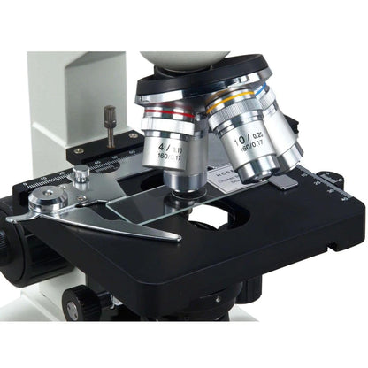 OMAX M837L Series Trinocular Lab Compound Microscope - 40X-1600X Magnification - Professional Microscope for Adults with LED Illumination