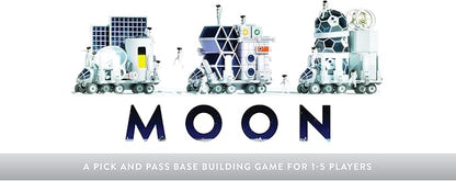 Sinister Fish Games: Moon - A Lunar Competitive Sci-Fi Board Game A Pick &amp Pass Base-Building Game for 1-5 Players Ages 10+