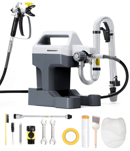 InoKraft NEO Airless Paint Sprayer Kit for House Painting, DIY Beginners' Choice with Accessories Storage Space, Lightweight Design, Quick Clean for Home Interior and Exterior Furniture and Fences