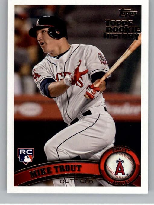 2018 Topps Archives Rookie History Mike Trout Los Angeles Angels MLB Baseball Trading Card