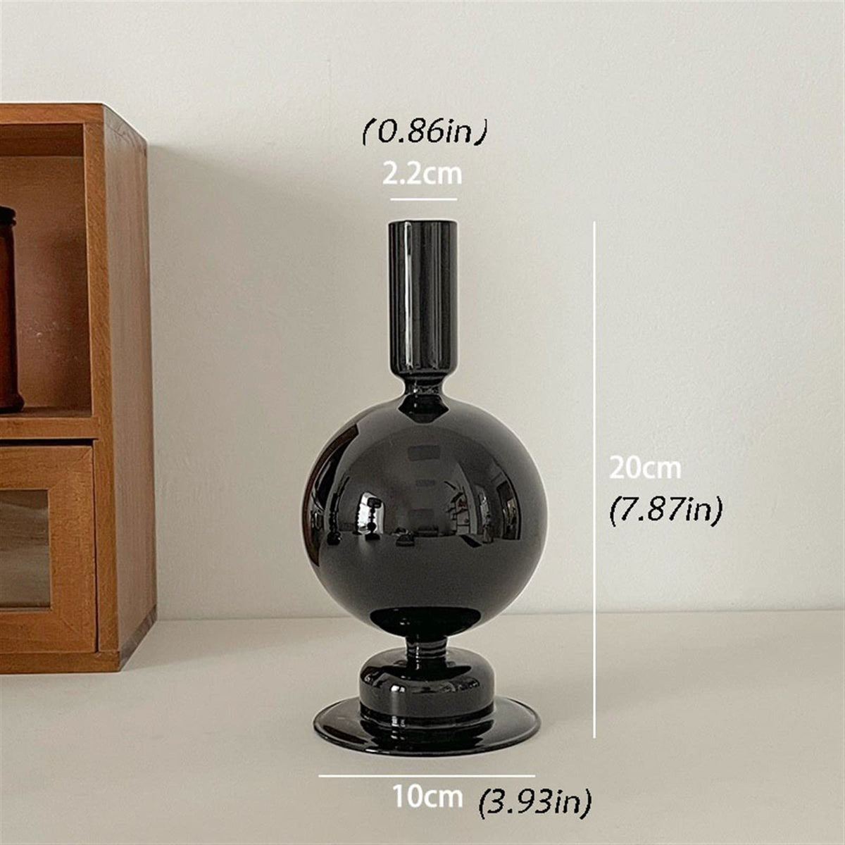 cfycfy987 Candelabra European Glass Candle Holders Light Luxury High-end Fashion Ornaments Miserable Decoration Candlestick Candle Sticks Holder(C)