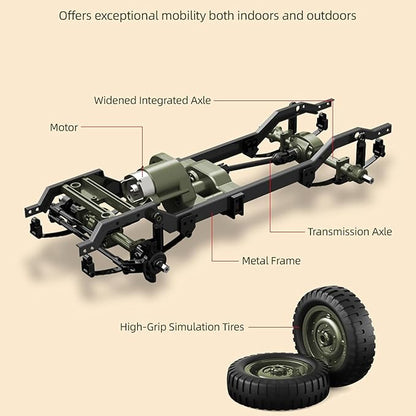 YIKESHU Remote Control Car 2.4Ghz 4WD Off Road RC Truck Vehicle with Linked Lights Rc Crawler 1:10 All Terrain Remote Control Trucks RTR Hobby RC Car for Adults Indoor Outdoor Rc Cars