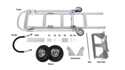 Vergo Industrial Convertible Hand Truck - AS7B Heavy Duty Aluminum 2 in 1 Dolly (800 lb Capacity) Lightweight Reinforced Frame, Ergonomic Handle, Superior Mobility Moving Dolly (2 Positions, 63" High)