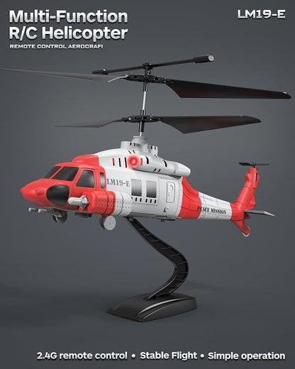 Army RC Helicopter with 10 Missiles LM19-E 2.4GHz Remote Control Helicopter for Beginners and Adults Military Helicopter Toy LED Lights Altitude Hold One-Key Take Off Indoor Friendly