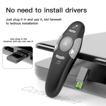 QUI Presenter Clicker Bundle | Pen-Shaped USB A Pink & Remote-Shaped USB A Black