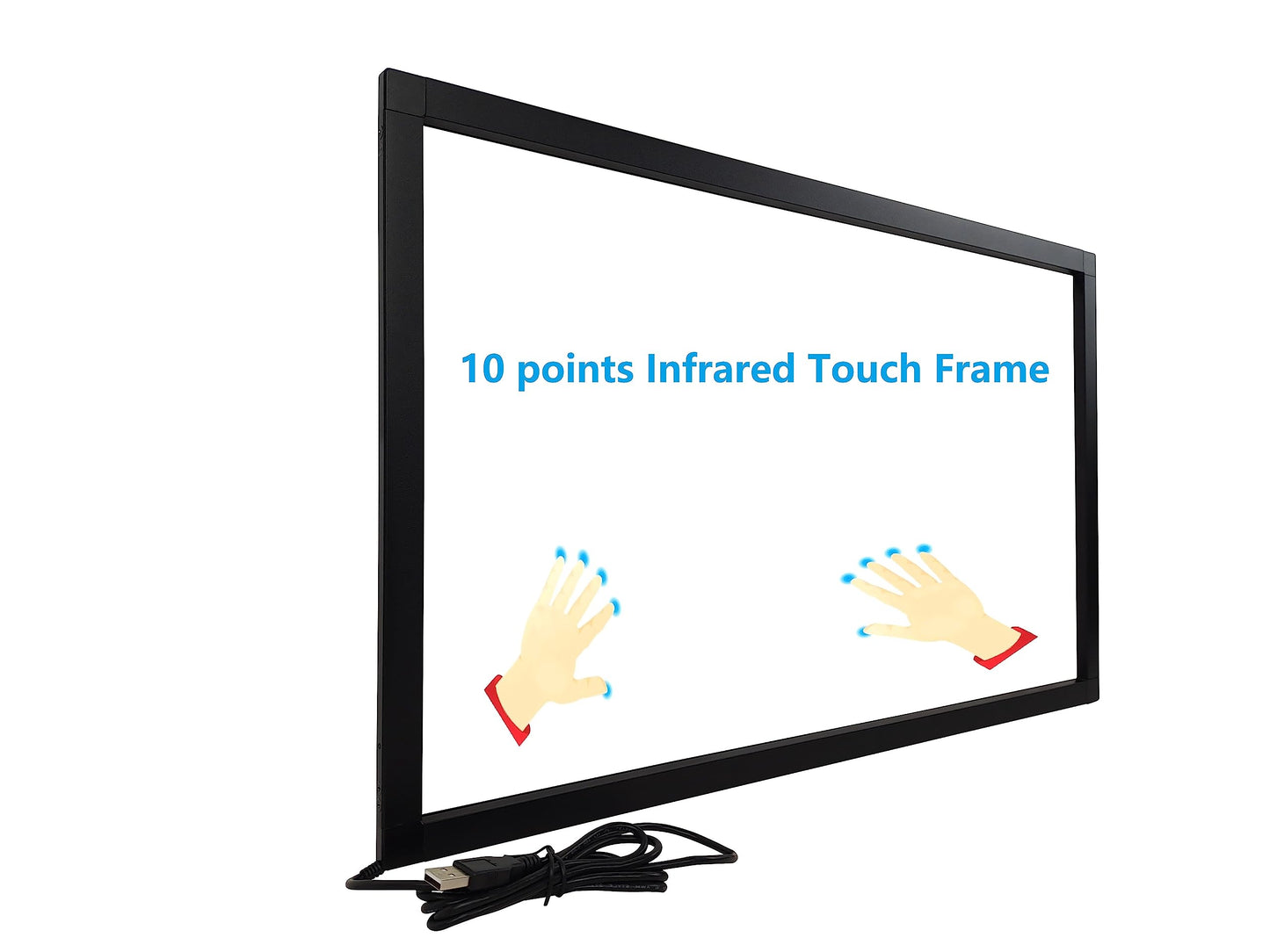 DeYoWo 40 Inch 10 Points Interactive Infrared IR Touch Screen Overlay Frame Free Driver, Design for Touch TV, Touch Monitor, Interactive White Board, Touch Kiosks and Digital Signage