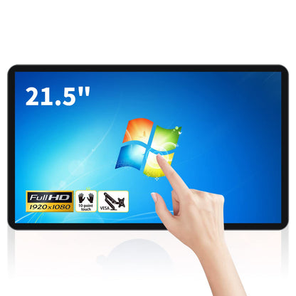 TouchWo 21.5 inch Touch Screen Industrial PC, i7, 8GB RAM, 256G ROM, 16:9 FHD 1080P, Windows 10, Smart Board for Classroom, Meeting & Game, USB, VGA & HD-MI Monitor