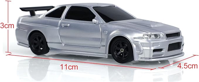 TOUCAN RC HOBBY 1/43 Drift Car 4WD Traffic Cones RTR Remote Control Race Car with Gyro Mini Model for Ages 14+