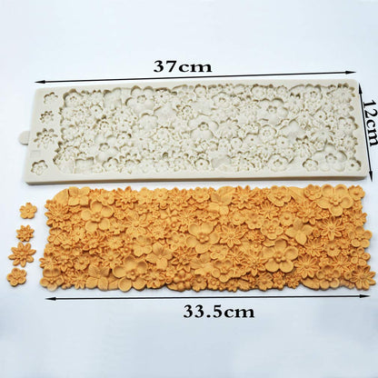 Namzi Edible Wedding Floral Flower lace Cake Silicone Embossing Mat Texture Fondant Impression lace mat Decorating Mold Gum Paste Cupcake Topper Icing Candy Imprint Baking Moulds Craft