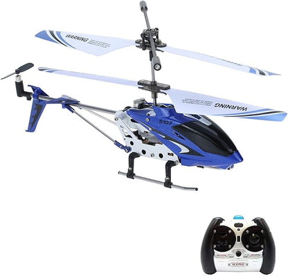 GoolRC Remote Control Helicopter S107/S107G RC Helicopters 3 Channel Mini Helicopter with Gyro for Beginners (Blue)