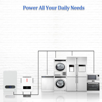 Y&H 4.2KW 24VDC Solar Hybrid Inverter AC220V Two Load Output Power, On/Off-Grid Built in 120A MPPT Solar Charger Max PV Power 6200W Input, for 48V Lead Acid/Lithium Battery, Supports Battery-Free use