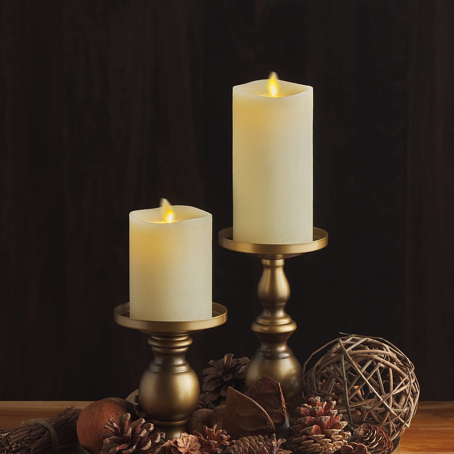 Luminara - Flameless LED Battery Operated Flickering Pillar Candles - Ivory - Pack of 1-3x6.5 - Realistic Moving Flame Real Wax Indoor/Outdoor Decor