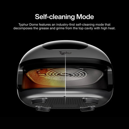 Typhur Dome 2 AI Smart Air Fryer, 15-in-1 Large Flat Airfryer with Top & Bottom Heating, Self-Cleaning Digital Fryer, PFAS-Free Ceramic Basket, Fits a 12" Pizza or Steaks, Whisper-Quiet, 120V