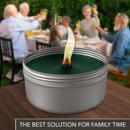 Outdoor Decorative Candle - Paraffin Candle - Unscented Candles - Outdoor Candle in Metal Cup - Natural Warm Light - Outdoor Light - Relax - Decoration - Idea for Birthday - Wedding - Party