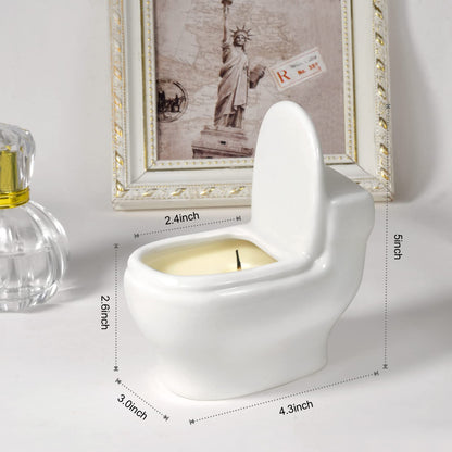 Toilet Shaped Scented Candles,Funny Gag Gift for Women & Men,Jasmine Fragrance Aromatherapy Candle is 6 Ounces, Burns for Over 42 Hours, Unique Candles for White Elephant Party,Birthday Prank