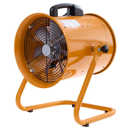 Aglaipty 12 Inch Industrial Portable Air Blower Ventilator, 3300 RPM Heavy Duty Tube Exhaust Fan, 550W High Velocity Air Mover for Extraction and Ventilation (12 Inch Fan)