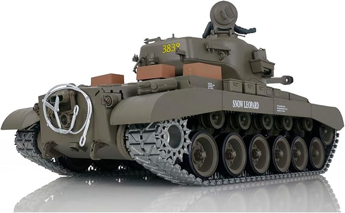 TOUCAN RC HOBBY Pro.Edition RTR Henglong 1/16 TK7.0 Upgraded M26 Pershing RTR RC Tank 3838 Metal Tracks BB Airsoft Smoke Effect IR Battle with Sticter for Ages 14+
