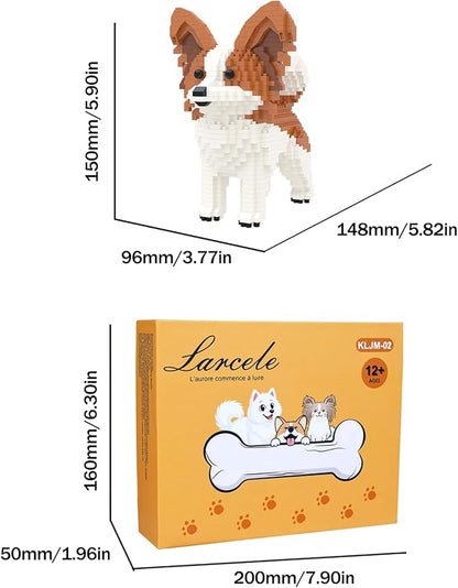 Larcele Micro Building Blocks Set DIY Mini Building Toy Bricks for Age Over 12 Years 1008 Pieces KLJM-02 (Papillon)