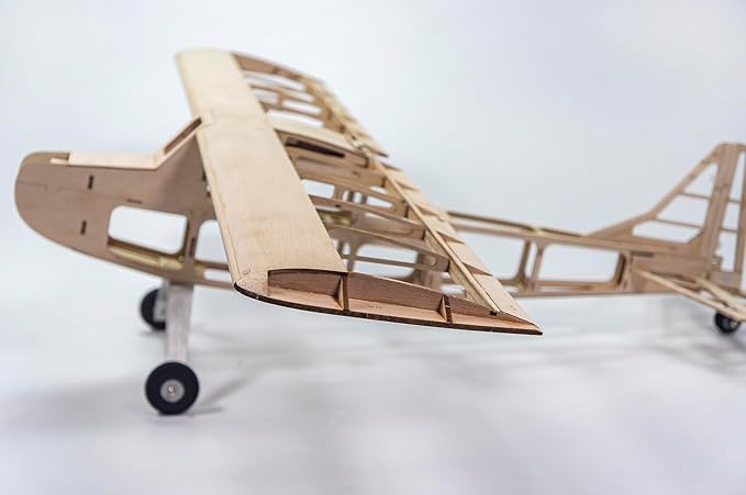 Balsa Wood Airplane Kits T05 Vogee-08 Training Plane 32 Wingspan Laser Cut Unassembled RC Flying Model Aircraft to Build for Adults (KIT+Motor+ESC+Servo+Prop+Flim Pack)