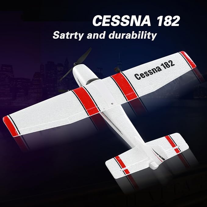 RC AirplaneRC Plane 2.4GHz 2 Channels RTF RC Aircraft with 3-Axis Gyro for Beginner Easy to Speedy Fly Glider Toys with 2 Extra Batteries [ 3 Batteries ]