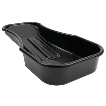 Performance Tool W4073 Heavy Duty 2.8 Quart Oil Drain Pan with Splash Guard and Tapered Spout for Lawn Equipment and Motorcycles